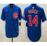 Men's Chicago Cubs #14 Ernie Banks Blue Limited Jersey