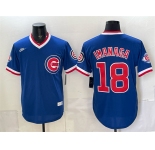Men's Chicago Cubs #18 Shota Imanaga Royal 150th Anniversary Throwback Vapor Limited Stitched Baseball Jersey