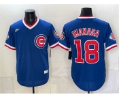 Men's Chicago Cubs #18 Shota Imanaga Royal 150th Anniversary Throwback Vapor Limited Stitched Baseball Jersey
