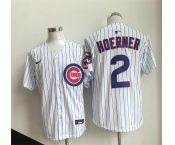 Men's Chicago Cubs #2 Alex Bregman White Cool Base Stitched Baseball Jersey