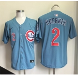 Men's Chicago Cubs #2 Nico Hoerner Blue 2026 2nd Alternate Limited Stitched Baseball Jersey