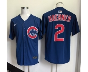 Men's Chicago Cubs #2 Nico Hoerner Blue 2026 Limited Stitched Baseball Jersey