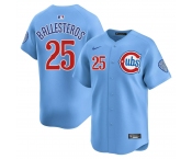 Men's Chicago Cubs #25 Moises ballesteros Blue 2024 25 2nd Alternate Limited Stitched Baseball Jersey
