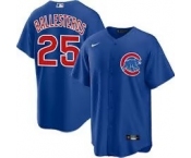 Men's Chicago Cubs #25 Moises ballesteros Blue Cool Base Stitched Baseball Jersey