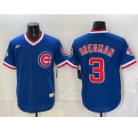 Men's Chicago Cubs #3 Alex Bregman Royal 150th Anniversary Throwback Vapor Limited Stitched Baseball Jersey