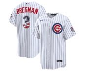 Men's Chicago Cubs #3 Alex Bregman White 2026 USA 250 Fourth of July Home Stadium Stitched Baseball Jersey