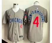 Men's Chicago Cubs #4 Pete Crow-Armstrong Gray Limited Stitched Baseball Jersey