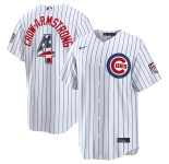 Men's Chicago Cubs #4 Pete Crow-Armstrong White 2026 USA 250 Fourth of July Home Stadium Stitched Baseball Jersey