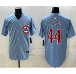 Men's Chicago Cubs #44 Anthony Rizzo Baby Blue Limited Jersey