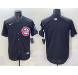 Men's Chicago Cubs Blank Black Limited Stitched Baseball Jersey