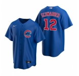 Men's Nike Chicago Cubs #12 Kyle Schwarber Royal Alternate Stitched Baseball Jersey