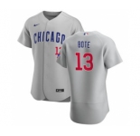 Men's Nike Chicago Cubs #13 David Bote Gray Road 2020 Authentic Team Baseball Jersey
