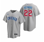 Men's Nike Chicago Cubs #22 Jason Heyward Gray Road Stitched Baseball Jersey