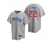 Men's Nike Chicago Cubs #22 Jason Heyward Gray Road Stitched Baseball Jersey