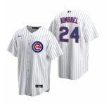 Men's Nike Chicago Cubs #24 Craig Kimbrel White Home Stitched Baseball Jersey