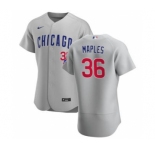 Men's Nike Chicago Cubs #36 Dillon Maples Gray Road 2020 Authentic Team Baseball Jersey