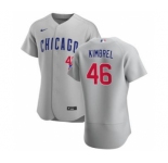Men's Nike Chicago Cubs #46 Craig Kimbrel Gray Road 2020 Authentic Team Baseball Jersey