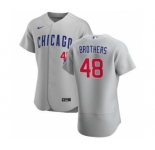 Men's Nike Chicago Cubs #48 Rex Brothers Gray Road 2020 Authentic Team Baseball Jersey