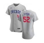 Men's Nike Chicago Cubs #52 Ryan Tepera Gray Road 2020 Authentic Team Baseball Jersey