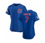 Men's Nike Chicago Cubs #7 Victor Caratini Royal Alternate 2020 Authentic Player Baseball Jersey