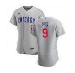 Men's Nike Chicago Cubs #9 Javier Baez Gray Road 2020 Authentic Team Baseball Jersey