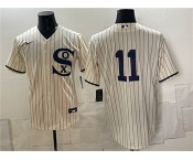 Men's Chicago White Sox #11 Luis Aparicio Cream Cool Base Stitched Baseball Jersey