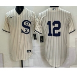 Men's Chicago White Sox #12 Colson Montgomery Cream 2021 Field of Dreams Authentic Jersey