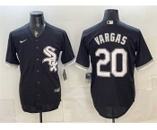 Men's Chicago White Sox #20 Miguel Vargas Black Stitched Baseball Jersey