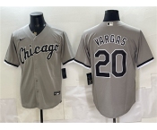 Men's Chicago White Sox #20 Miguel Vargas Gray Stitched Baseball Jersey