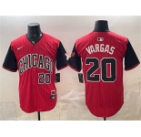 Men's Chicago White Sox #20 Miguel Vargas Red Black 2025 City Connect Limited Stitched Baseball Jersey