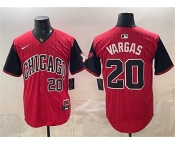 Men's Chicago White Sox #20 Miguel Vargas Red Black 2025 City Connect Limited Stitched Baseball Jersey