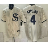 Men's Chicago White Sox #4 Luke Appling Cream Player Name 2021 Field of Dreams Authentic Jersey