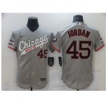 Men's Chicago White Sox #45 Michael Jordan Grey Nike MLB Jersey