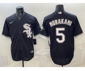 Men's Chicago White Sox #5 Munetaka Murakami Black Alternate Stitched Baseball Jersey