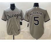 Men's Chicago White Sox #5 Munetaka Murakami Gray Stitched Baseball Jersey