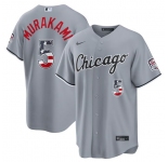 Men's Chicago White Sox #5 Munetaka Murakami Gray USA 250 Fourth of July Home Stitched Baseball Jersey
