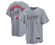 Men's Chicago White Sox #5 Munetaka Murakami Gray USA 250 Fourth of July Home Stitched Baseball Jersey
