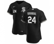 Men's Nike Chicago White Sox #24 Yasmani Grandal Black Alternate 2020 Authentic Player Baseball Jersey