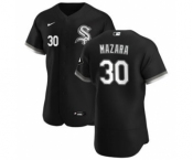Men's Nike Chicago White Sox #30 Nomar Mazara Black Alternate 2020 Authentic Player Baseball Jersey