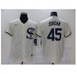 Men's Nike Chicago White Sox #45 Michael Jordan Cream Elite 2021 Field of Dreams Jersey