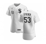 Men's Nike Chicago White Sox #53 Jonathan Stiever White Home 2020 Authentic Player Baseball Jersey