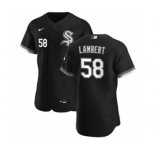 Men's Nike Chicago White Sox #58 Jimmy Lambert Black Alternate 2020 Authentic Player Baseball Jersey