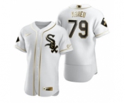 Men's Nike Chicago White Sox #79 Jose Abreu White 2020 Authentic Golden Edition Baseball Jersey