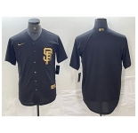 Men San Francisco Giants Blank Black Cool Base Stitched Baseball Jersey