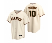 Men's Nike San Francisco Giants #10 Evan Longoria Cream Home Stitched Baseball Jersey