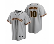 Men's Nike San Francisco Giants #10 Evan Longoria Gray Road Stitched Baseball Jersey