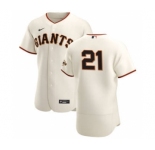Men's Nike San Francisco Giants #21 Joey Bart Cream Home 2020 Authentic Player Baseball Jersey