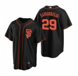 Men's Nike San Francisco Giants #29 Jeff Samardzija Black Alternate Stitched Baseball Jersey