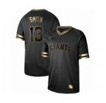 Men's San Francisco Giants #13 Will Smith Authentic Black Gold Fashion Baseball Jersey