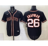 Men's San Francisco Giants #26 Matt Chapman 2026 Fashion Replica Black Out Stitched Baseball Jersey